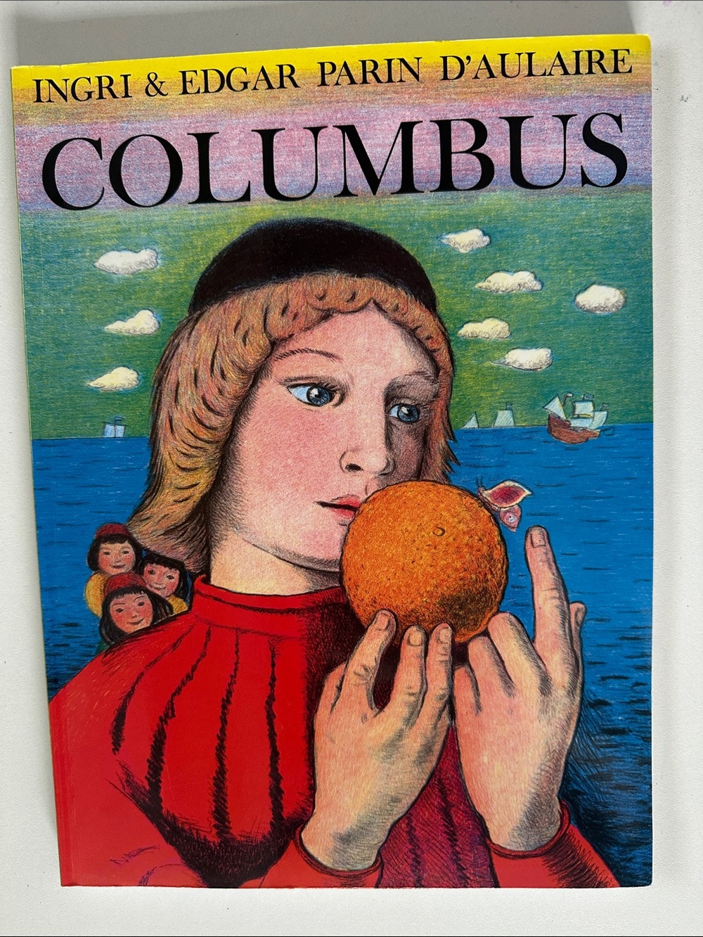 Columbus Illustrated Art Print - Red, Blue, Green